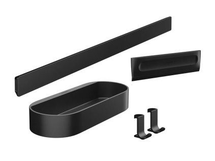 WallStoris shower accessory set, matt black