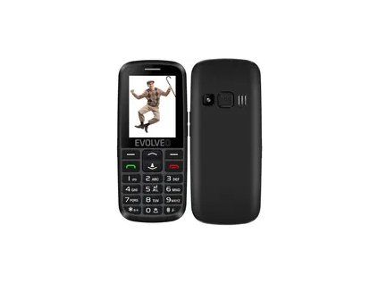 EVOLVEO EasyPhone EG + stojan čierna / 2.4 / SOS / Bluetooth / microSDHC
