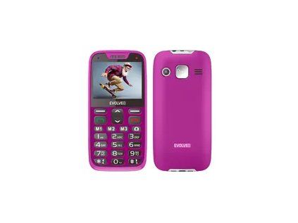 Evolveo EasyPhone XR + stojan ružová / 2.3 "/ SOS / Bluetooth / FM / microSD