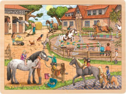 drevene puzzle jezdecka staj 96 dilku 188980