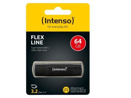 INTENSO Flex Line, USB-C/USB-A, USB Kľúč, 64GB