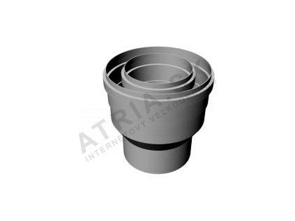 Adapter from DN 60/100 to DN 80/125