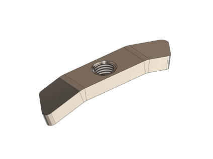 Rectangular nut 12x56.7x5 angled