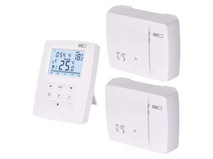 Programmable wireless room thermostat P5611OT.2R with 2 receivers