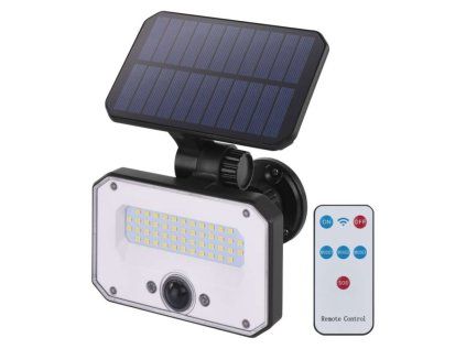 Solar LED reflector SPILO with motion sensor, warm white