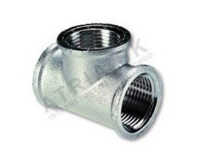 Vykurovacia technika T-kus - 1/2"FF; nikel