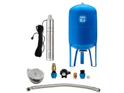 Autoclave con pompa sommersa SCR-0,50 / 100l, set per pozzi e trivelle