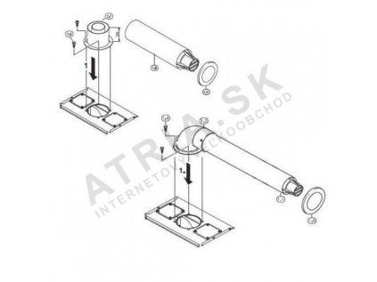 Horizontal flue gas outlet AZ 362