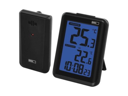 Digitálny teplomer, bezdrôtový snímač, budík E8636