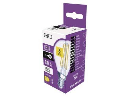 LED žiarovka Filament Mini Globe / E14 / 6 W (60 W) / 810 lm / neutrálna biela