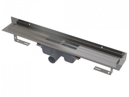 Wall - Podlahový žľab s okrajom pre plný rošt a s pevným límcom ku stene, 850mm