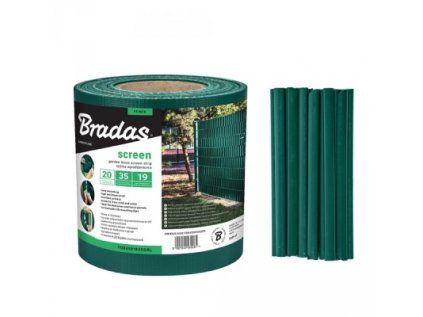 Bradas Tieniaca plotová páska 0,19x35m s klipmi zelená