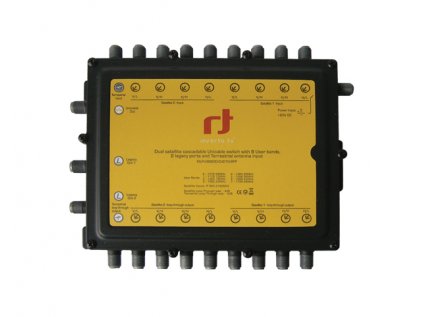 Satelitní multipřepínač Inverto 9/8 Unicable / Kaskádový + 2 standardní výstupy