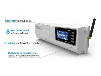 79614 tech eu l 8e bezdrotovy regulator pre termoelektricke pohony 8 zon