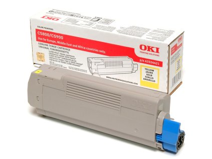 Toner OKI 43324421 do C5800/5900/5550 (5 000 stránek), žlutý