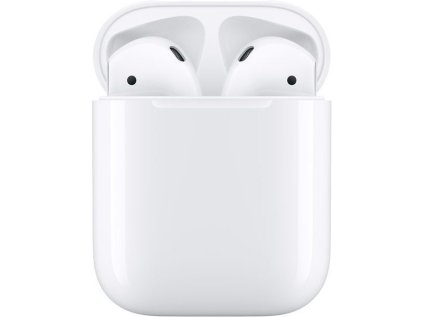 Slúchadlá Apple AirPods, bezdrôtové s nabíjacím puzdrom (2019)