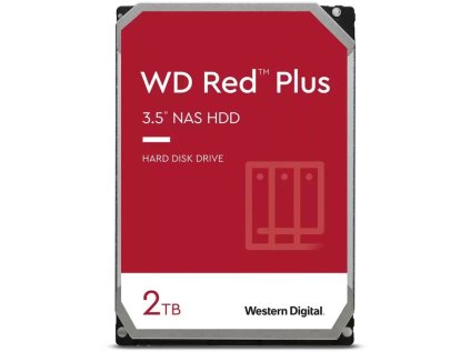 Disk Western Digital Red Plus 2TB, 3,5", SATA III, 64MB, 5400RPM