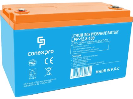 Batéria Conexpro LFP-12.8-100 LiFePO4, 12V/100Ah, M8, Bluetooth