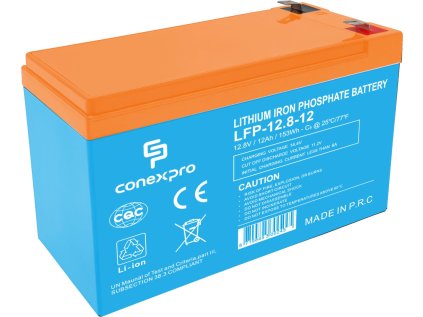 Batéria Conexpro LFP-12.8-12 LiFePO4, 12V/12Ah, F2, Bluetooth