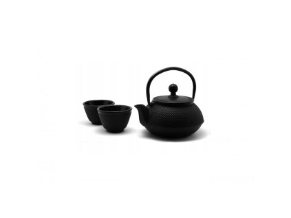 Konvička V.I.P. Sushi Arare Black na čaj 600 ml + 2 šálky