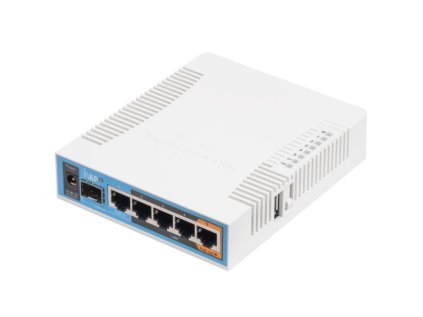 WiFi router Mikrotik RB962UiGS-5HacT2HnT hAP ac 5x GLAN, 2.4+5Ghz, 802.11b/g/n/ac, ROSL4, USB, 1x SFP