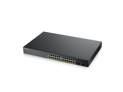 Switch ZyXEL GS1900-24HP v2 Smart, 24x GLAN s PoE, 2x SFP, 170W