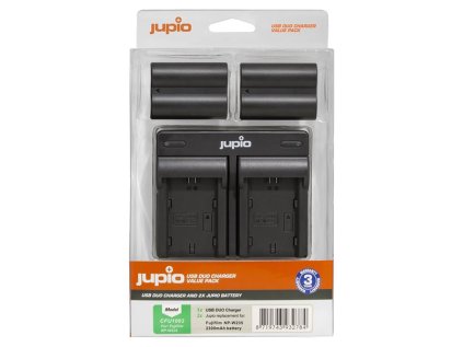 Set Jupio 2x batéria Jupio NP-W235 s duálnou nabíjačkou pre Fuji
