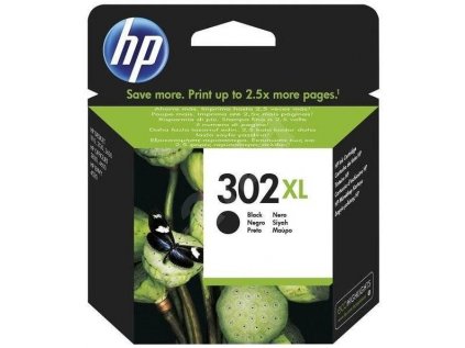 Atrament HP 302 XL černá inkoustová kazeta, ink cartridge (black), F6U68AE#301