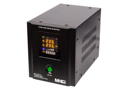 Napäťový menič MHPower MPU-300-12 12V/230V, 300W, funkce UPS, čistý sinus