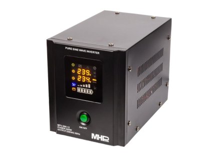 Napäťový menič MHPower MPU-500-12 12V/230V, 500W, funkce UPS, čistý sinus