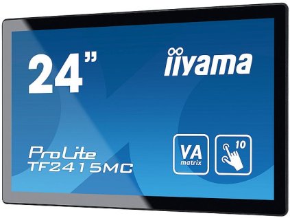 Dotykový monitor IIYAMA ProLite TF2415MC-B2, 23,8" kioskový VA LED, PCAP, 16ms, 315cd/m2, USB, VGA/HDMI/DP, černý