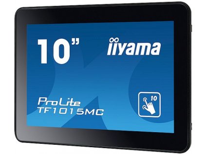 Dotykový monitor IIYAMA ProLite TF1015MC-B2, 10" kioskový  VA LED, PCAP, 25ms, 450cd/m2, USB, VGA/HDMI/DP, černý