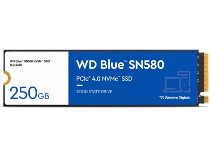 SSD disk Western Digital Blue SN580 250GB M.2 2280, PCIe 4.0 x4, NVMe