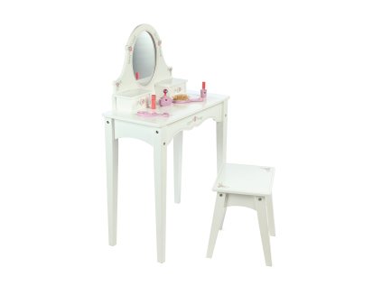 Detský kozmetický stolík Tidlo drevený biely