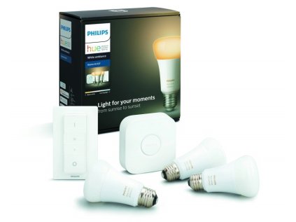 Múdra žiarovka Philips Hue Bluetooth LED White Ambiance základní sada LED žiarovka 3xE27 A19 9.5W 806lm 2200K-6500K + br