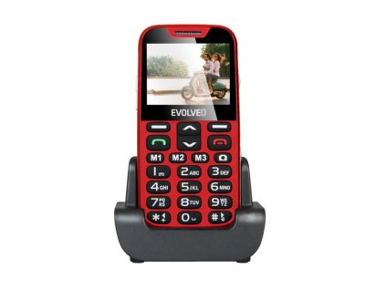 Mobilný telefón Evolveo EasyPhone XD so stojankom, červený