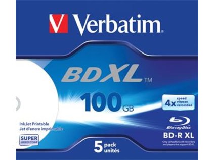 Médium Verbatim BD-R XL 100GB 4x Recordable 5pck/bal