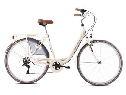 Mestský bicykel Capriolo Diana 28"/6 béžová-hnedá 18"