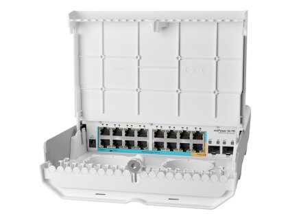 Switch Mikrotik netPower 15FR CRS318-1Fi-15Fr-2S-OUT 16x LAN, 2x SFP, reverzný POE