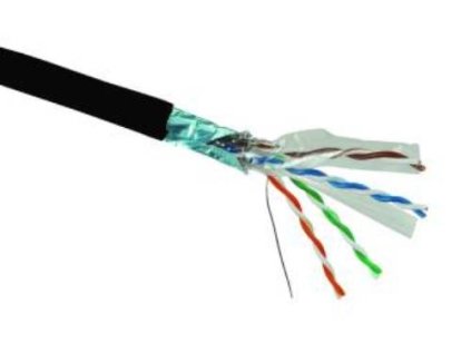 Kábel Solarix FTP Cat6 drát 500m venkovní