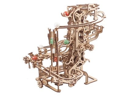 Hračka Ugears 3D drevené mechanické puzzle Guľôčková dráha reťazová