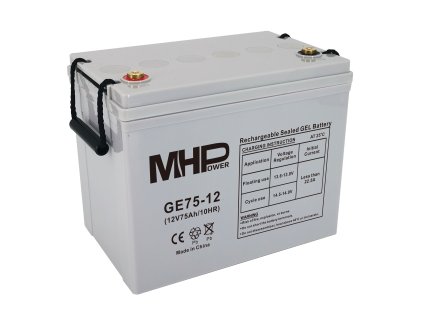Batéria MHPower GE75-12 GEL, 12V/75Ah, T1-M6, Deep Cycle