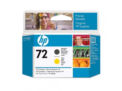 Atrament HP Ink No 72 matná černá a žlutá tisk. hlava, C9384A