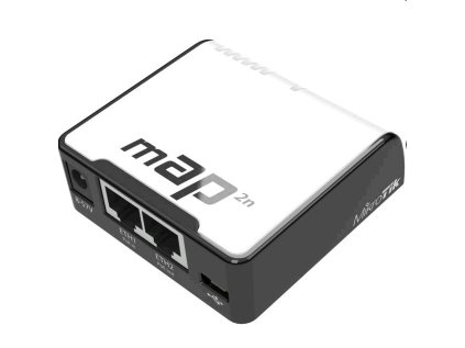 Router Mikrotik RBmAP2nD RouterOS L4, 2xLAN, plast. krabice, napájecí adaptér