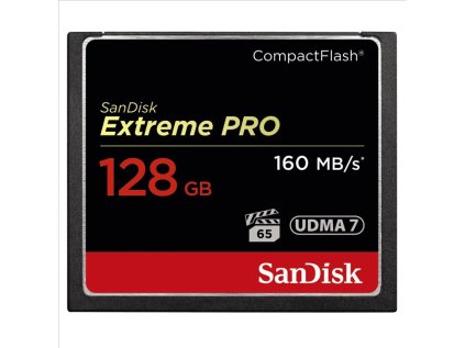 Pamäťová karta Sandisk Extreme Pro CF 128 GB 160 MB/s VPG 65, UDMA 7