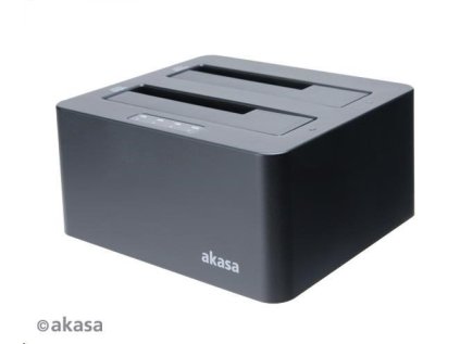 Externý box AKASA HDD DuoDock X3 HDD/SSD, USB 3.1, 2.5" a 3.5" pre 2 disky súčasne