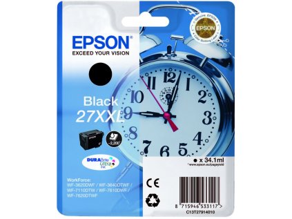 Atrament Epson Singlepack Black 27XXL DURABrite Ultra Ink