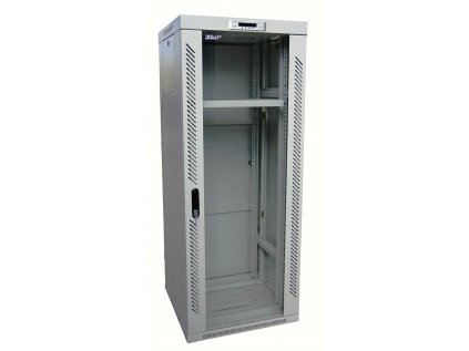 Rack LEXI-Net 19 '' stojanový 22U / 600x600 presklené dvere, šedý, rozoberateľný