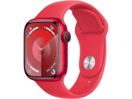 Hodinky Apple Watch Series 9 GPS + Cellular, 41mm (PRODUCT) RED Aluminium Case with (PRODUCT) RED Sport Band - S/M
