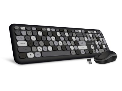 Set klávesnica + myš Connect IT FASHION combo bezdrôtová čierno-šedá (+1x AAA +1x AA batéria zadarmo), CZ + SK layout